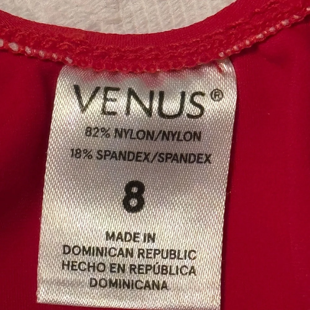 Venus one piece red swimsuit. Ruffles at shoulders and chest. Size 8. So cute! - Picture 8 of 10